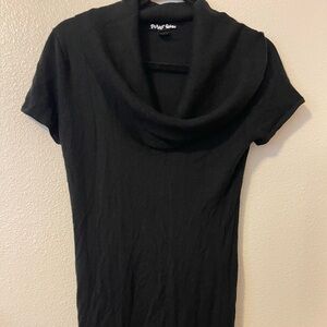 Planet Gold Black Cowl Neck Dress